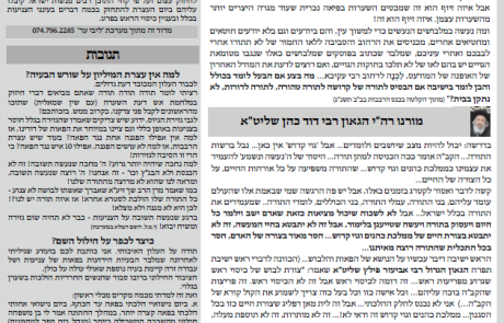 גליון דעת גדולים 48 פרשת לך לך תשפו – פסקים ועובדות מגדולי ישראל ביסודות הבית היהודי