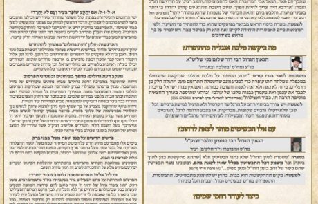 גליון דעת גדולים 87 פרשת שופטים תשפו – פסקים ועובדות מגדולי ישראל ביסודות הבית היהודי